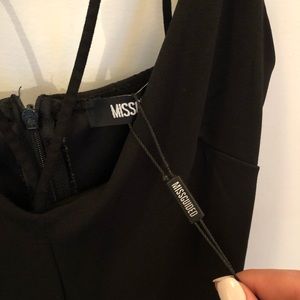 Miss guided mermaid black strap dress